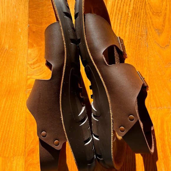 Birkenstock Brown Two-strap Leather Sandals main image 2